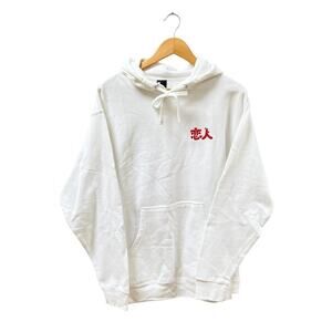 RARE Chrystie NYC 恋人 “Lover” Japanese White Hoodie Sweatshirt Men's Medium $108